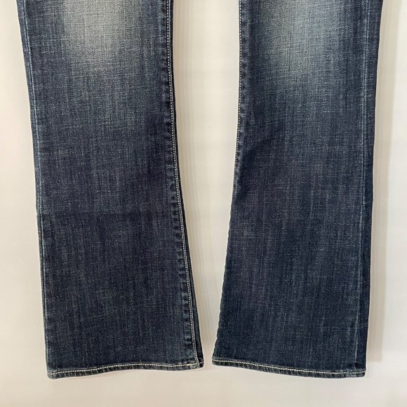 Rock & Republic Womens 4 Bootcut Denim Jeans Dark Wash Embellished Pockets *FLAW - Picture 3 of 16